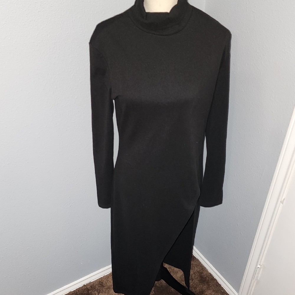 STYLEWE Elegant Black Long Sleeve Tunic Dress - Picture 1 of 10